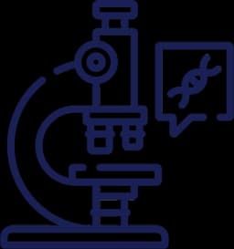 Icon of DNA testing in progress