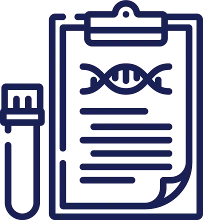 Icon showing DNA test result report